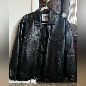 Princess Polly Black Faux Leather Jacket